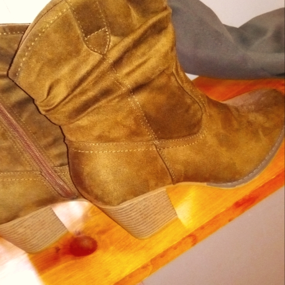 DN Brown Suede boots, Flex T-Shoes, C-Cross stilettos & brand new bridesmaids dr